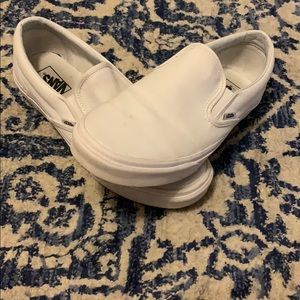 white slip on vans